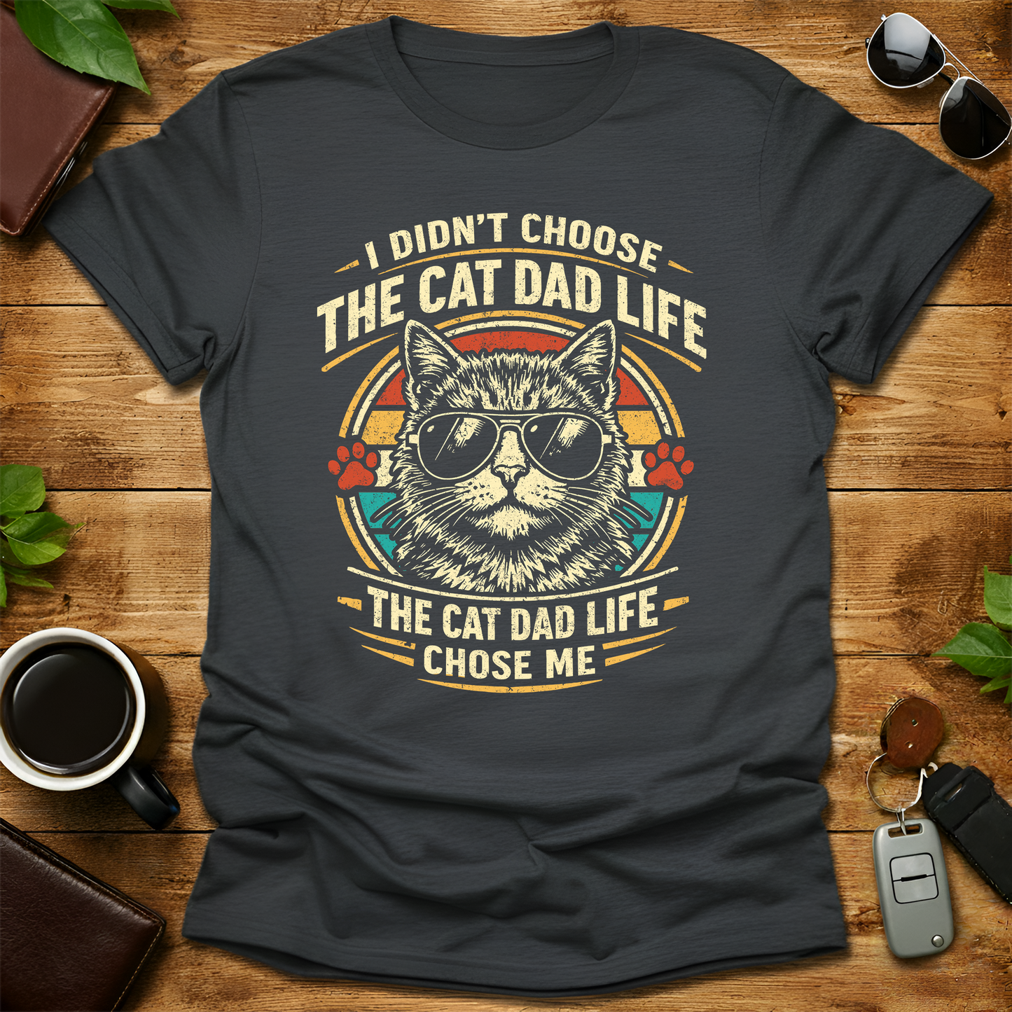 DAD CAT V1 Father's Day T-Shirt