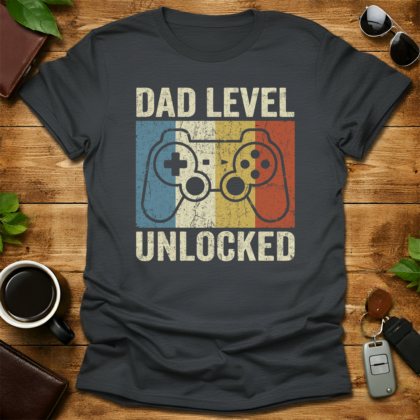 New Dad Level Unlocked V2 Father's Day T-Shirt