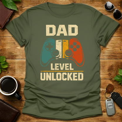 New Dad Level Unlocked V1 Father's Day T-Shirt