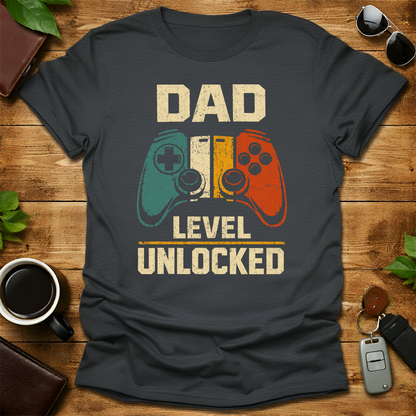 New Dad Level Unlocked V1 Father's Day T-Shirt
