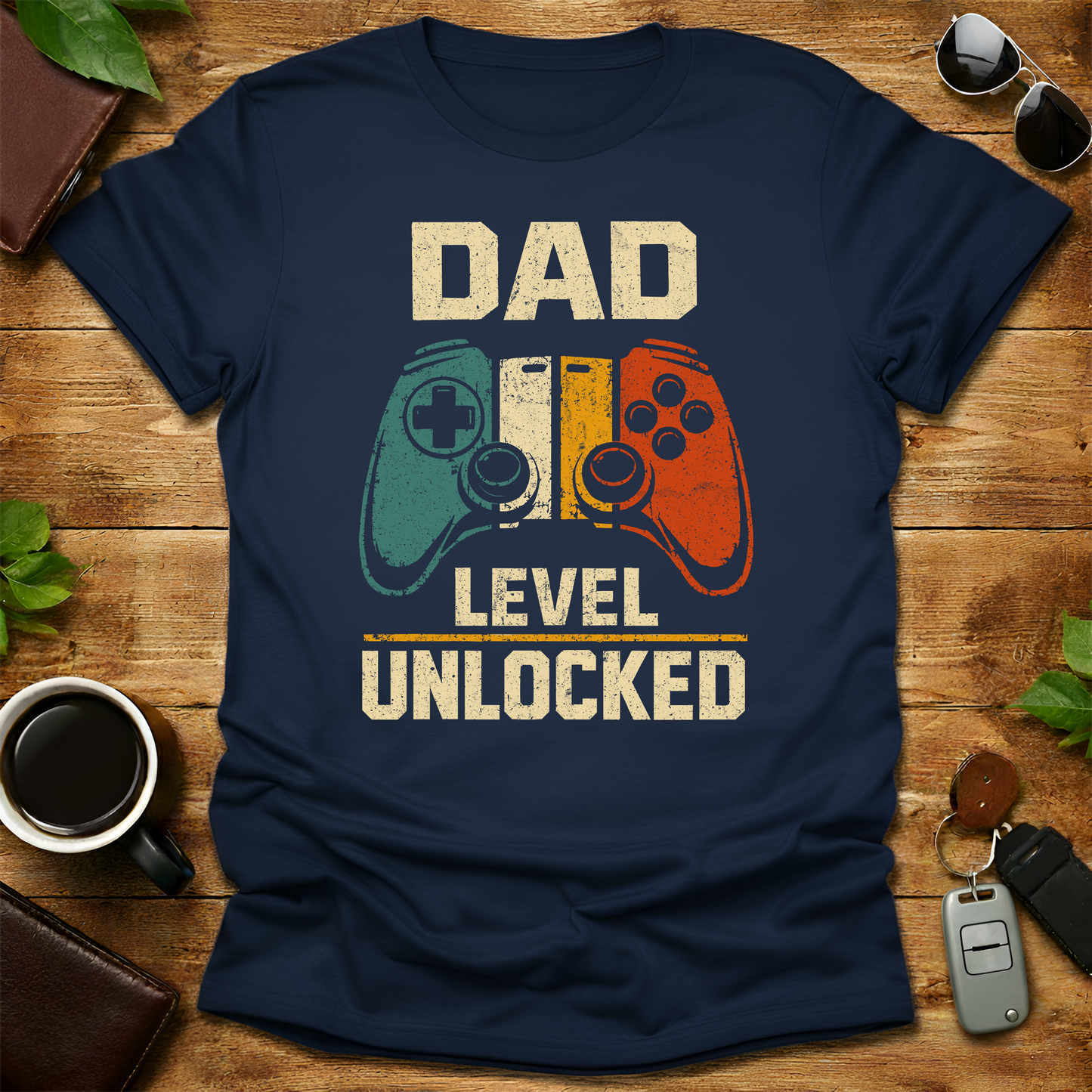 New Dad Level Unlocked V1 Father's Day T-Shirt