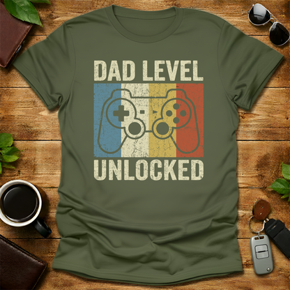 New Dad Level Unlocked V2 Father's Day T-Shirt