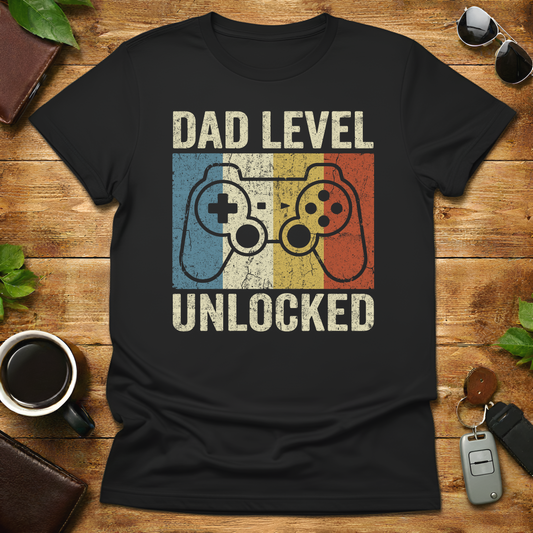 New Dad Level Unlocked V2 Father's Day T-Shirt