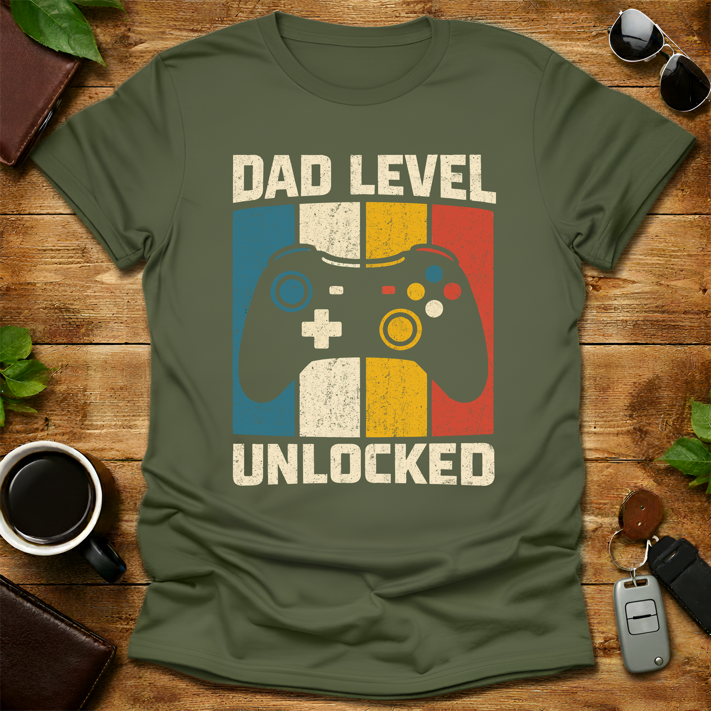 New Dad Level Unlocked V3 Father's Day T-Shirt