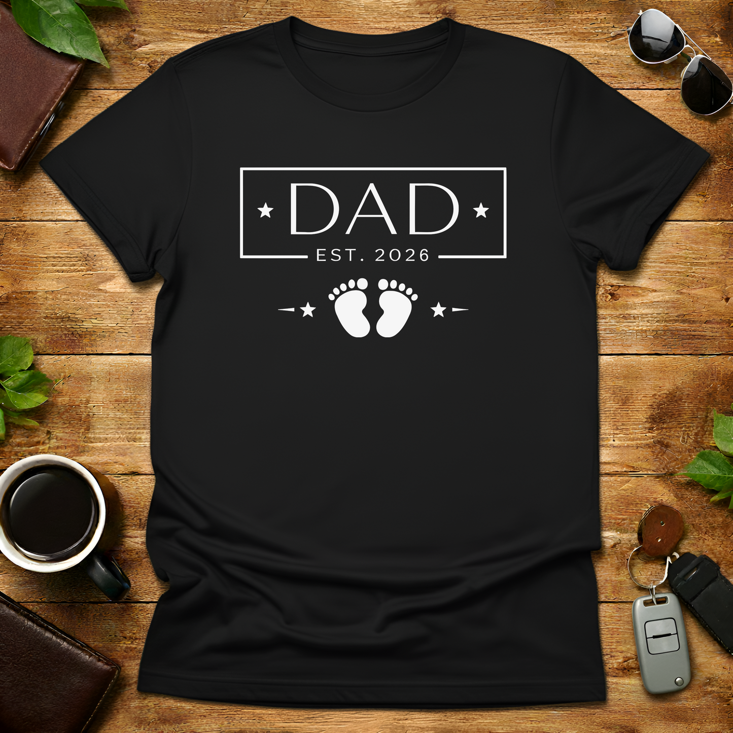 Dad Est 2026 V6 Father's Day T-Shirt