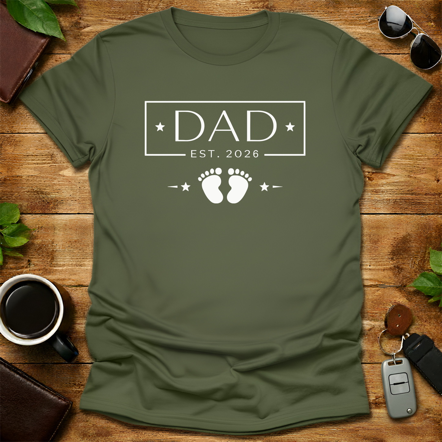 Dad Est 2026 V6 Father's Day T-Shirt