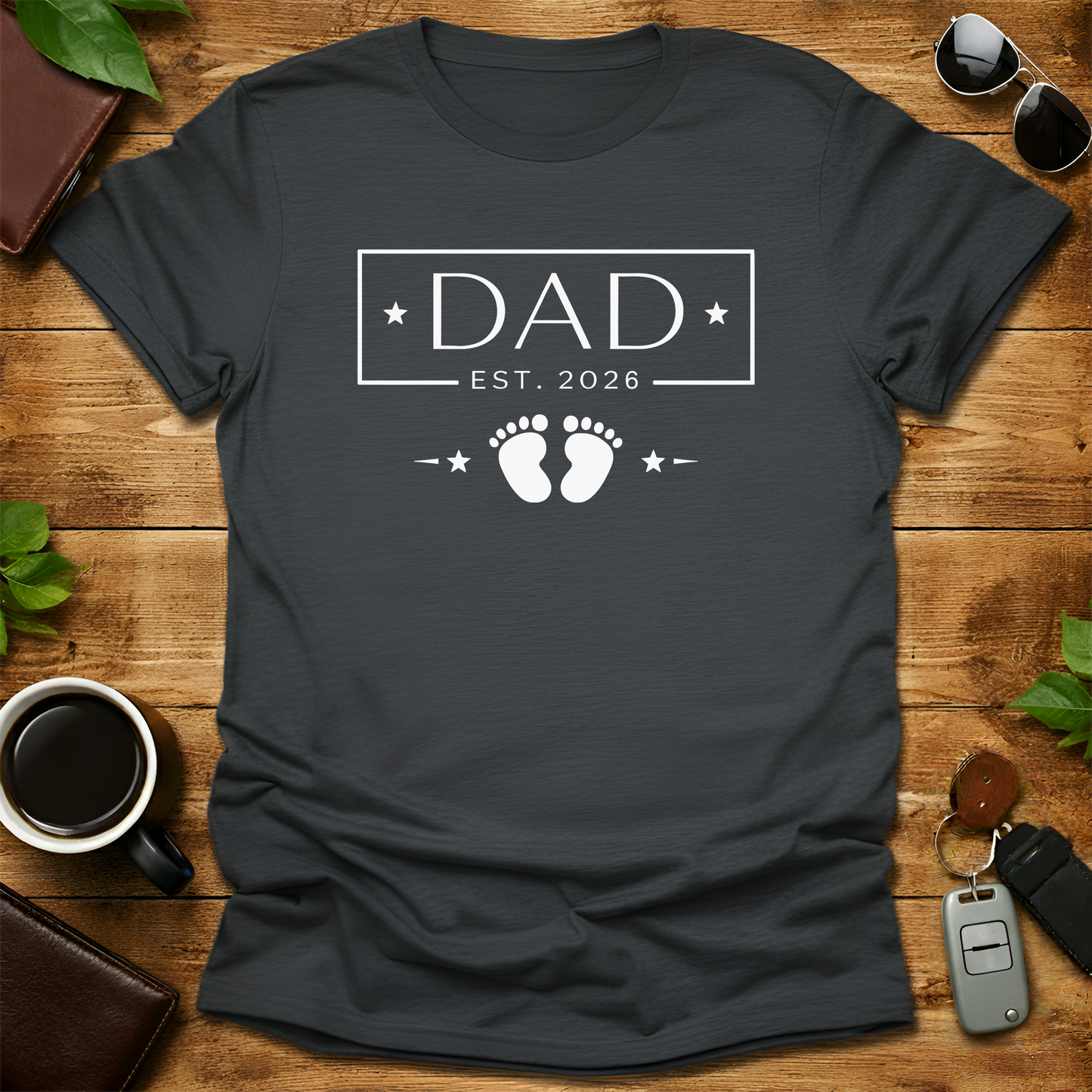 Dad Est 2026 V6 Father's Day T-Shirt