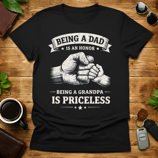 Being a dad is a Honor Papa V9 Father's Day T-Shirt
