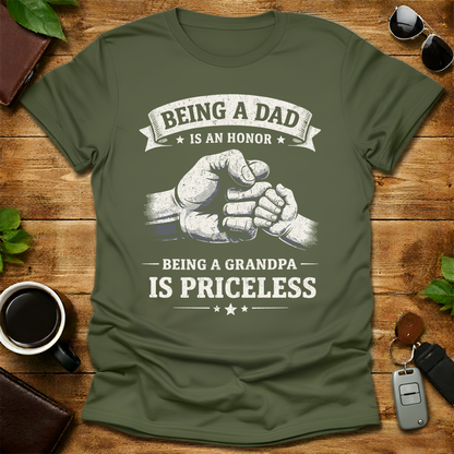 Being a dad is a Honor Papa V9 Father's Day T-Shirt