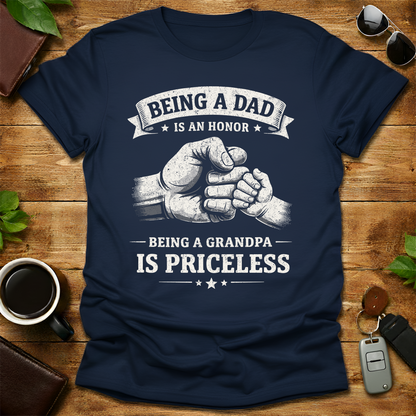 Being a dad is a Honor Papa V9 Father's Day T-Shirt