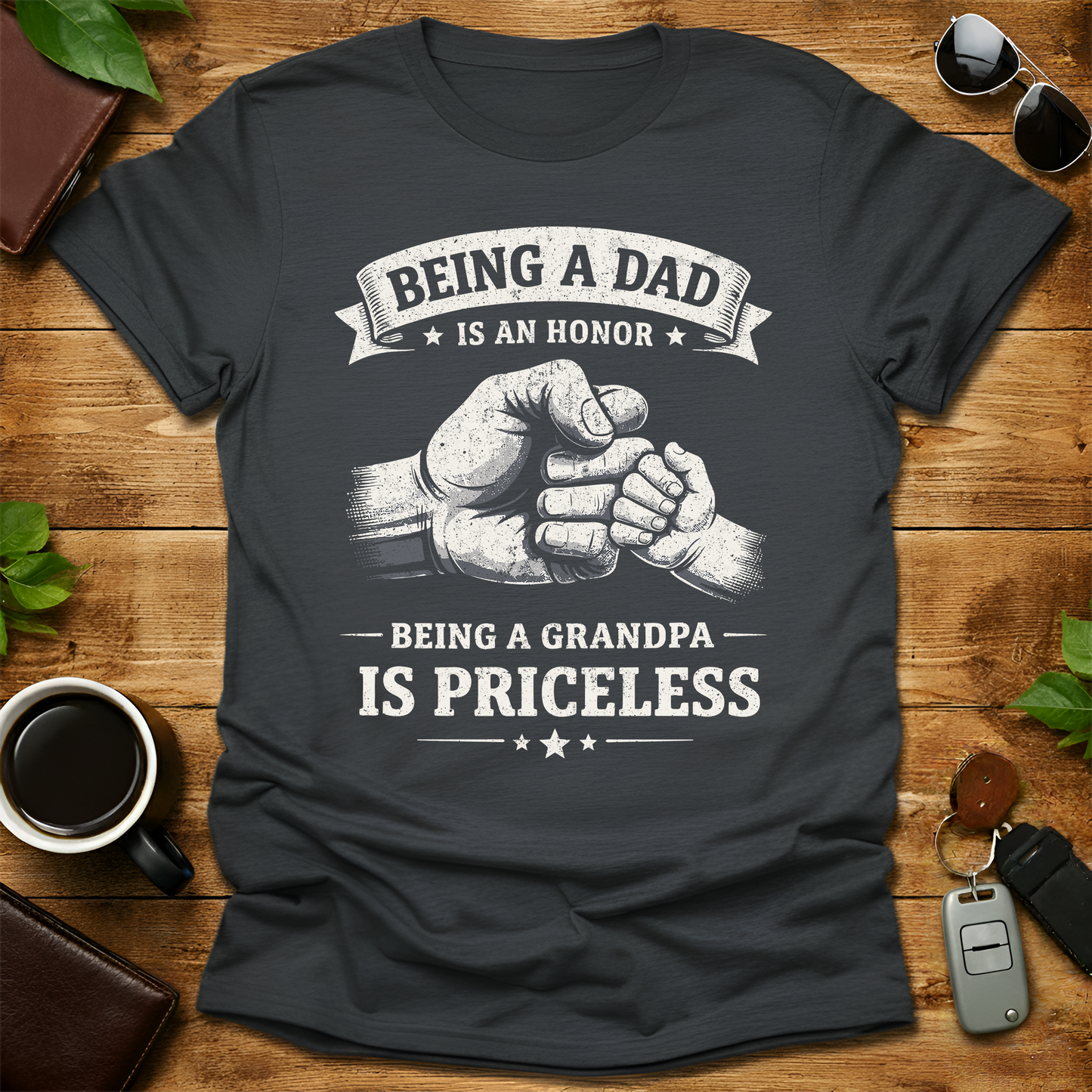Being a dad is a Honor Papa V9 Father's Day T-Shirt