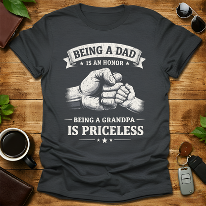 Being a dad is a Honor Papa V9 Father's Day T-Shirt