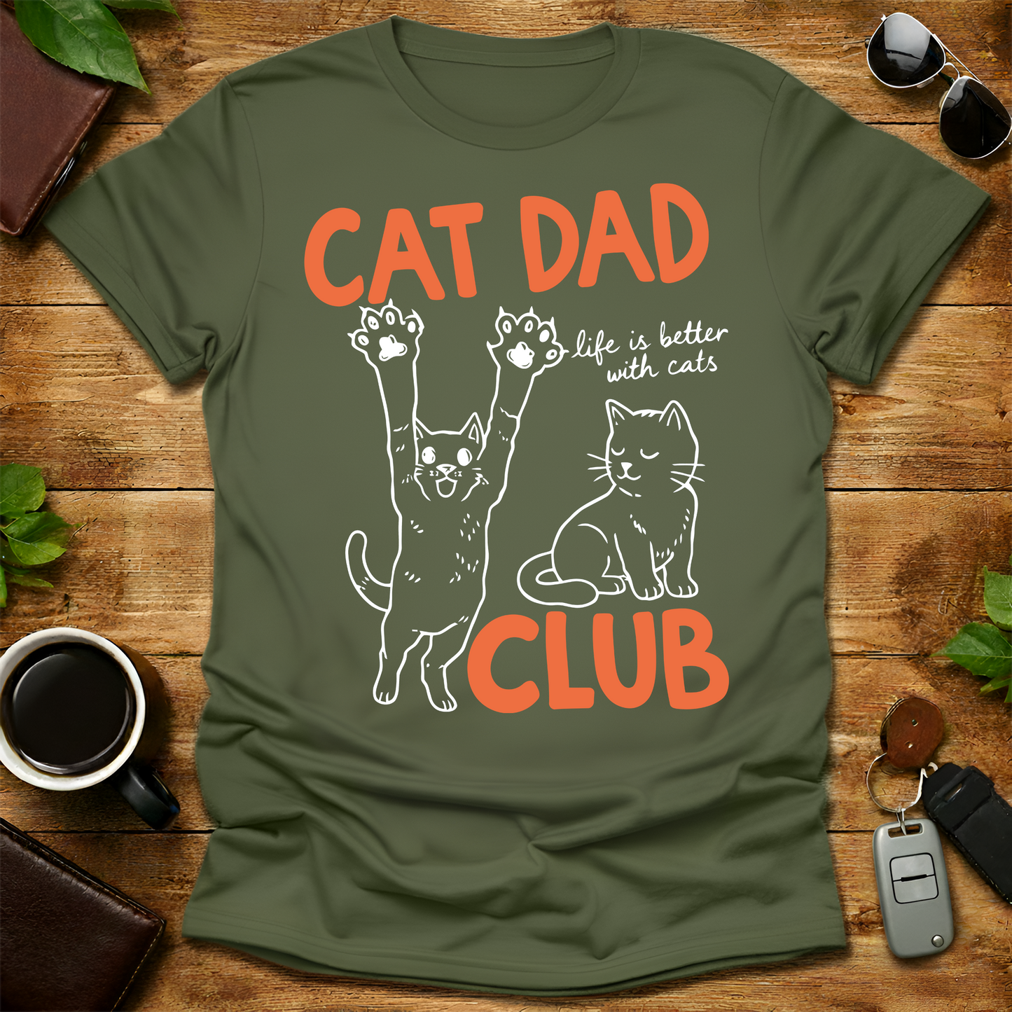 Cat Dad Club V2 T-Shirt