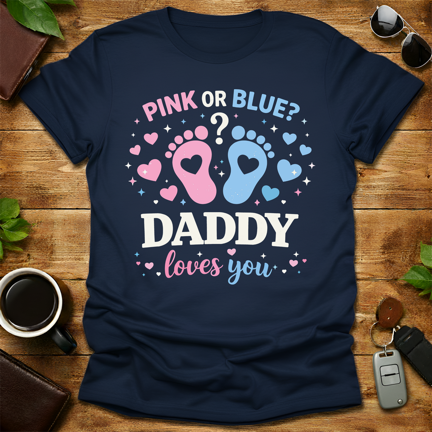 Pink or Bleu Dad Est 2026 T-Shirt