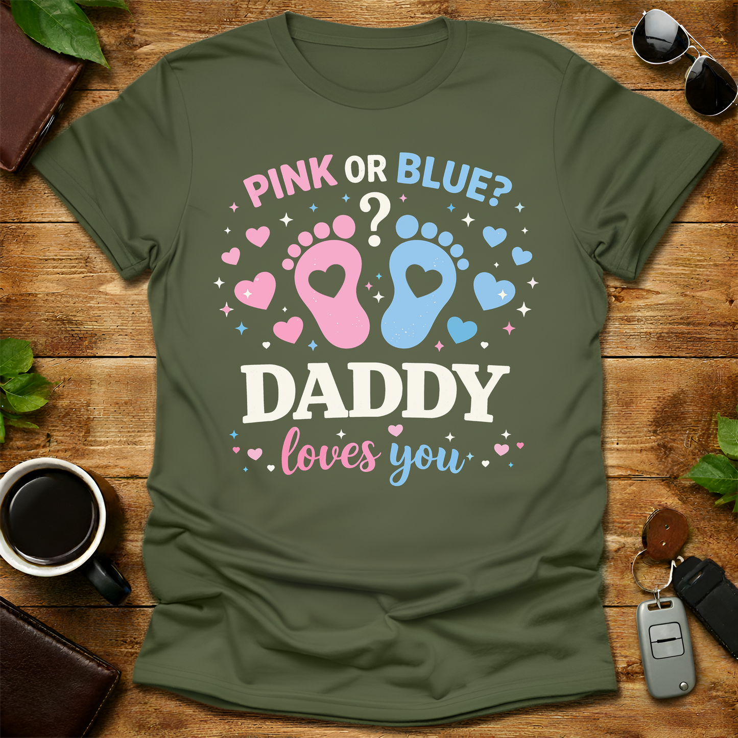 Pink or Bleu Dad Est 2026 T-Shirt