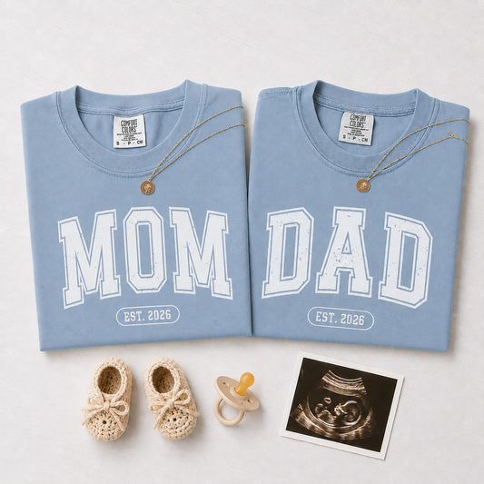Dad & Mom To Be Matching CC17 T-Shirts
