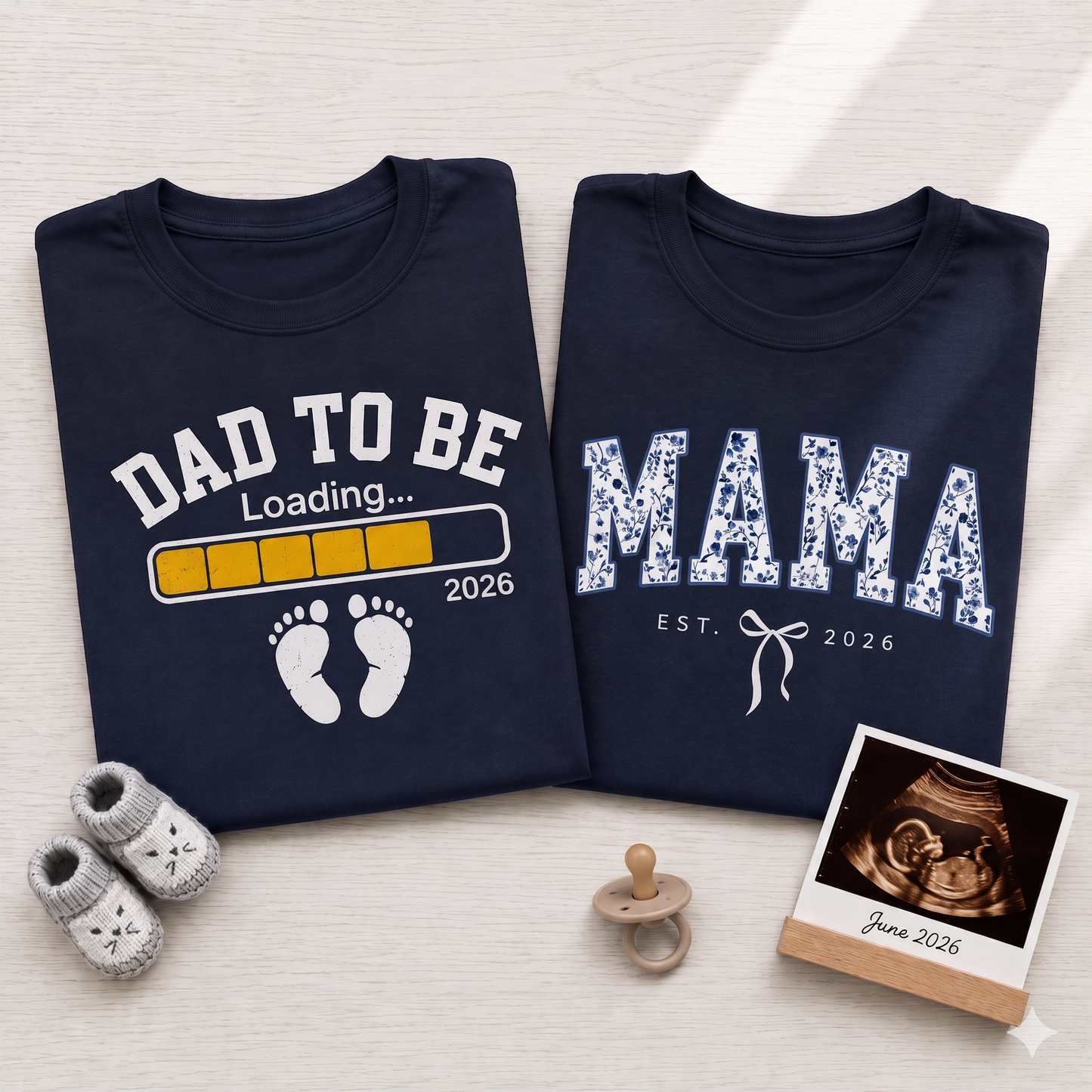 Dad & Mom To Be Matching V2 T-Shirts