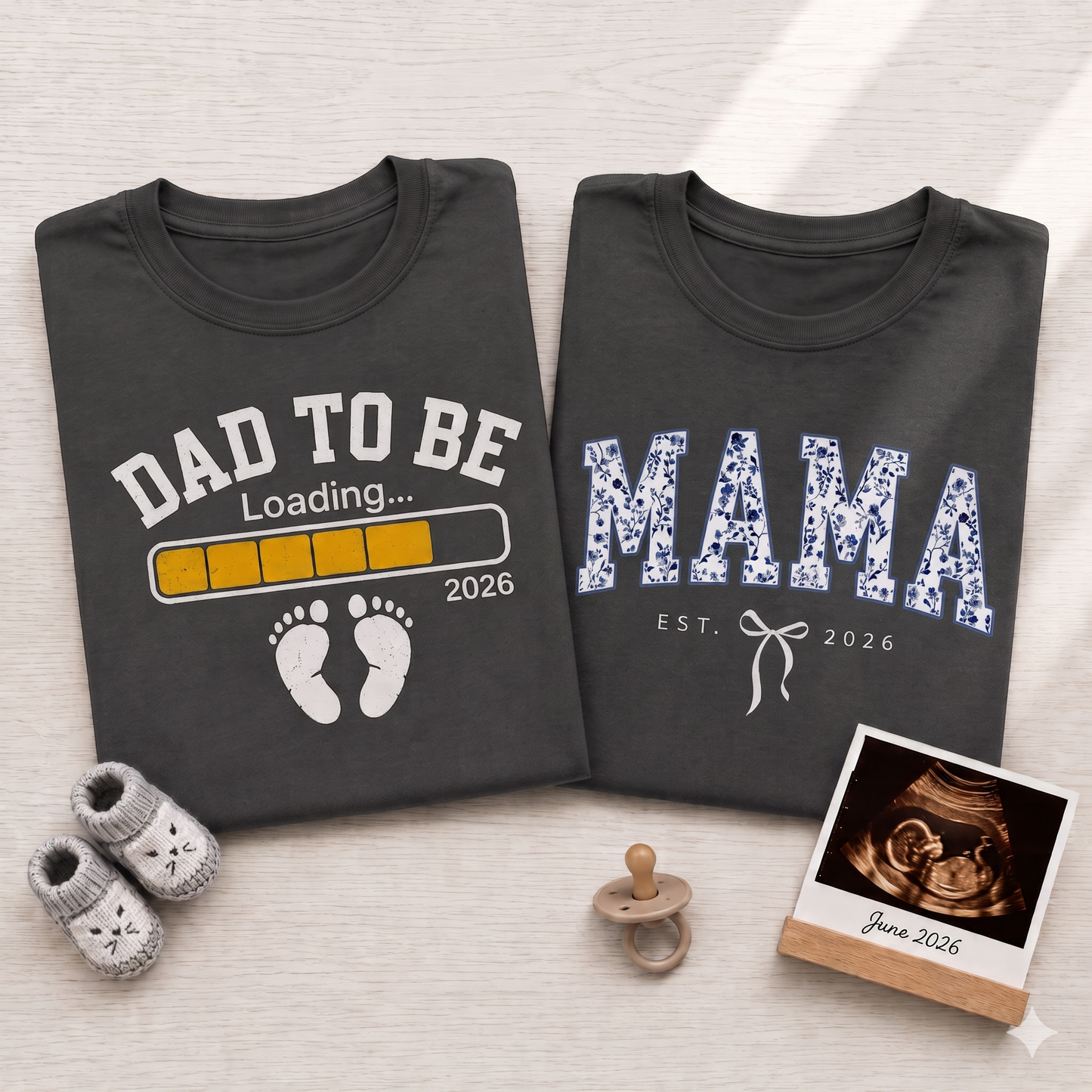 Dad & Mom To Be Matching V2 T-Shirts