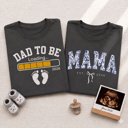 Dad & Mom To Be Matching V2 T-Shirts