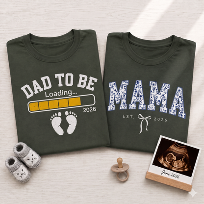 Dad & Mom To Be Matching V2 T-Shirts