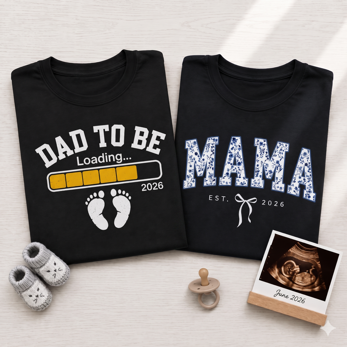 Dad & Mom To Be Matching V2 T-Shirts