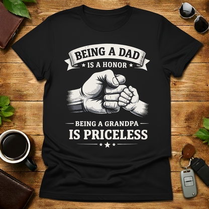Being a dad is a Honor Papa V9 Father's Day T-Shirt