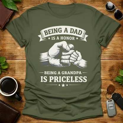 Being a dad is a Honor Papa V9 Father's Day T-Shirt